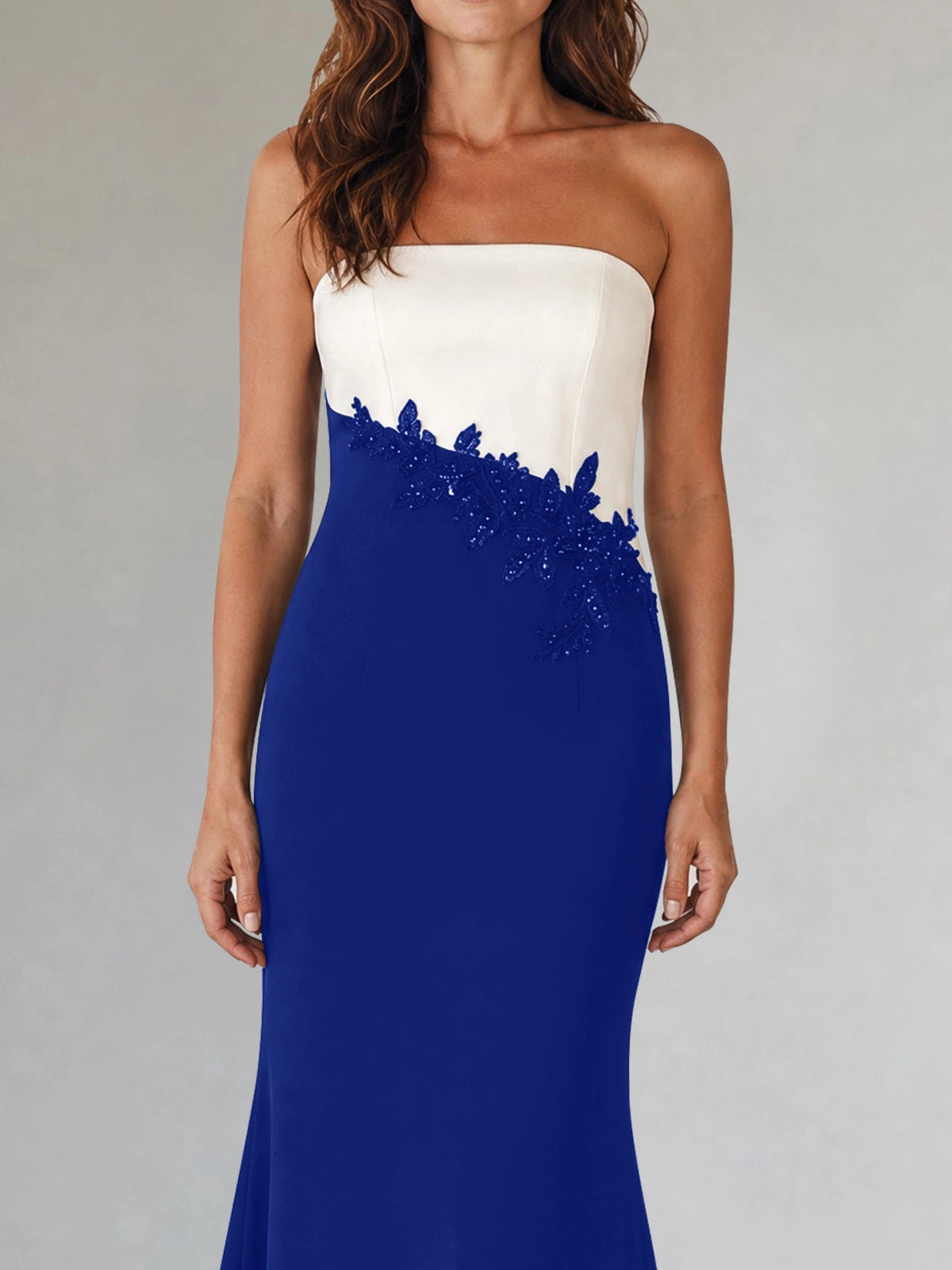 Trumpet Mother of the Bride Dress with Appliques