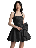 Halter Oversized Bow Mini Dress 