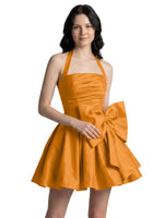 Halter Oversized Bow Mini Dress 