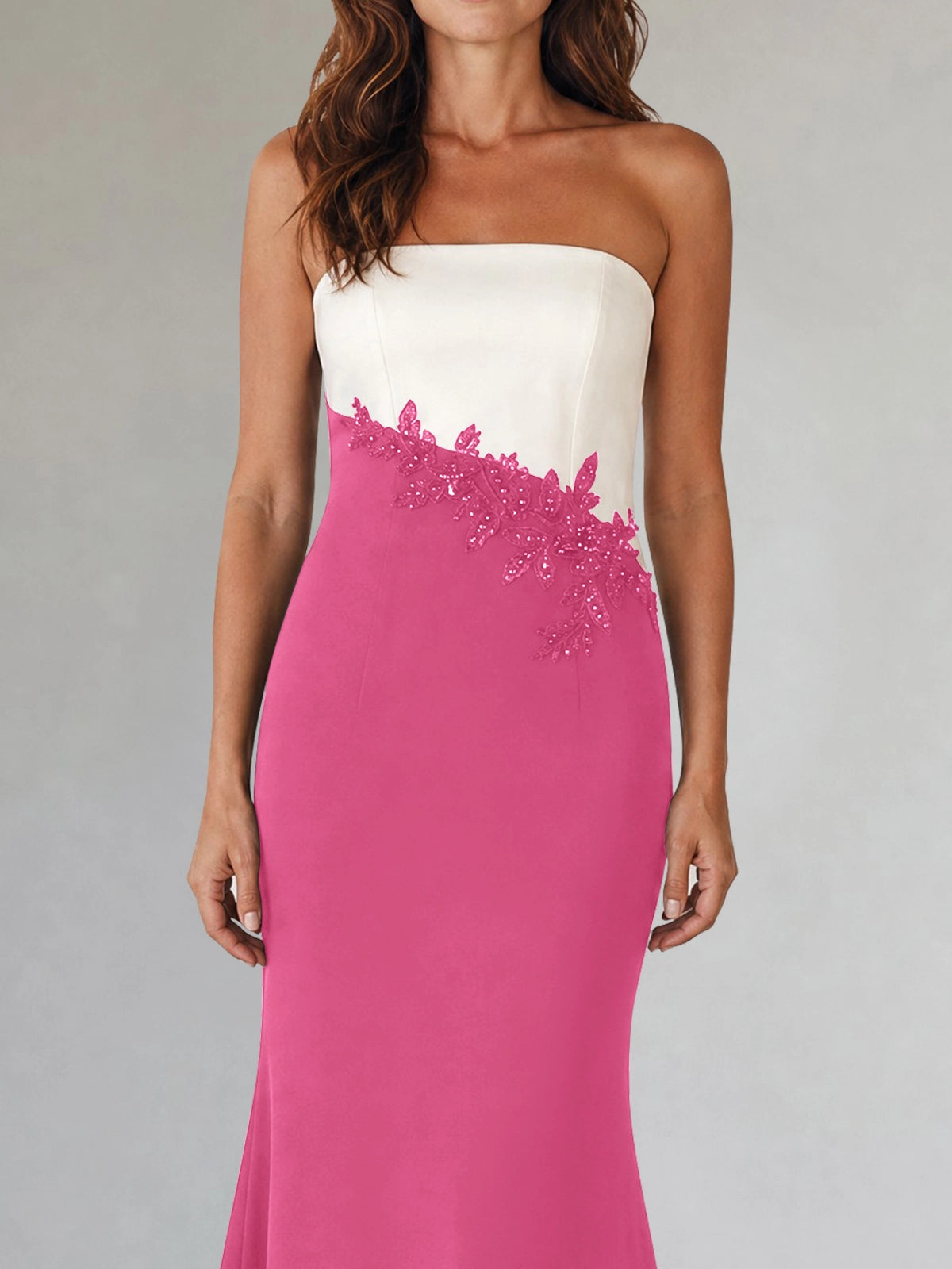 Trumpet Mother of the Bride Dress with Appliques