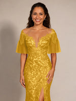 Mermaid Mother of the Bride Dress with V-neck 