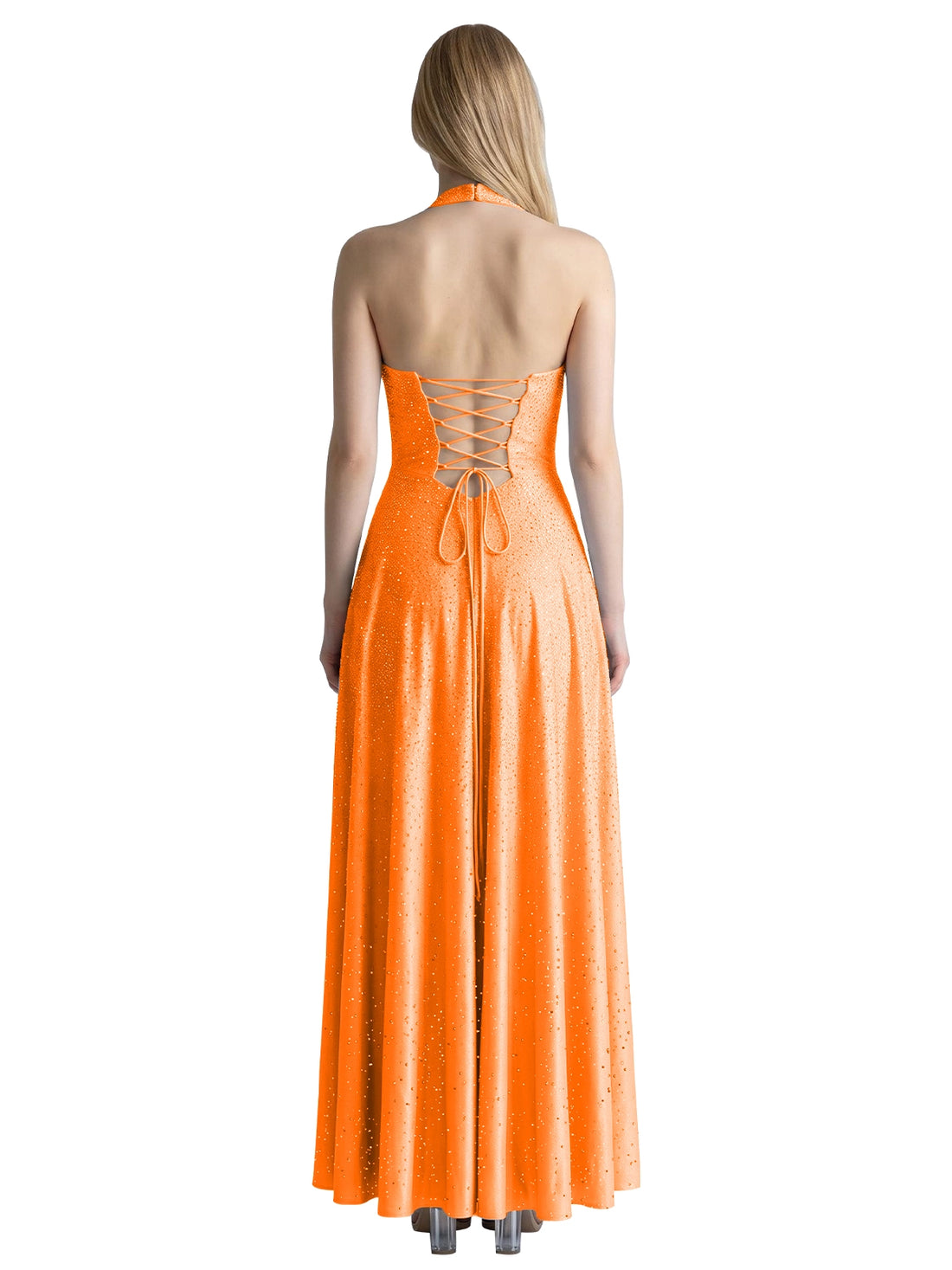 Halter Beaded Prom Dress 