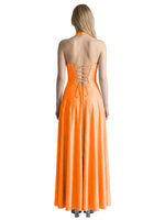 Halter Beaded Prom Dress 