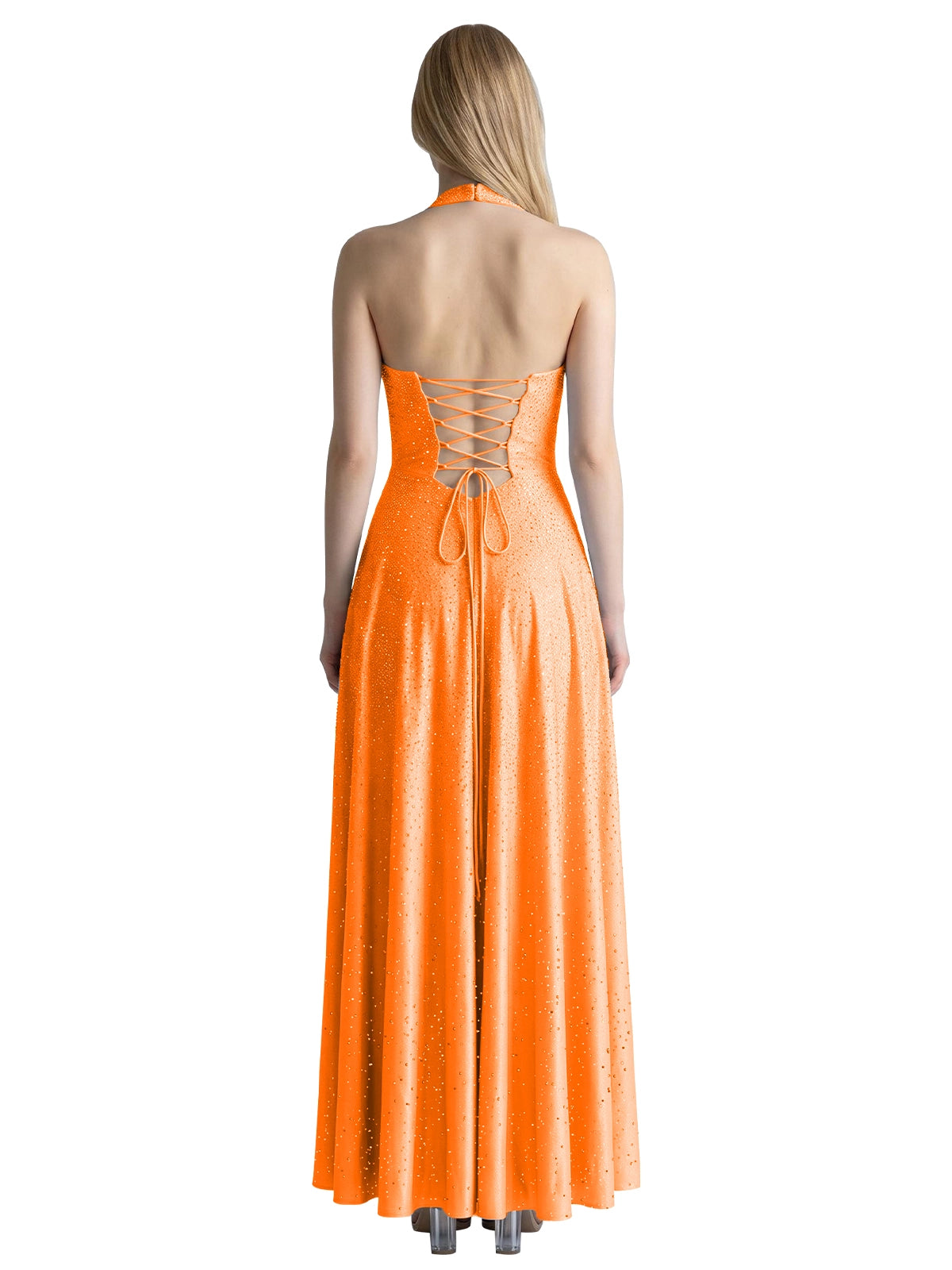 Halter Beaded Prom Dress 