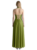 Halter Beaded Prom Dress 