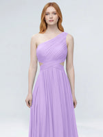 One-Shoulder Side Cut-Out Bridesmaid Dress 