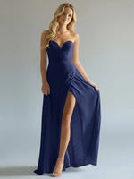 Sweetheart Bridesmaid Dress with Slit 