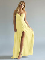 Sweetheart Bridesmaid Dress with Slit 