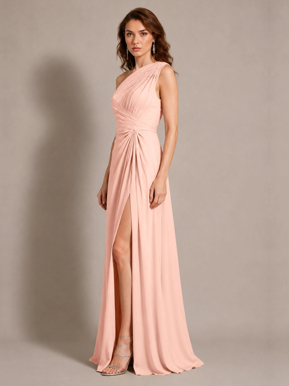 One-Shoulder Prom Dress with Slit