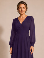 Chiffon Mother of the Bride Dress with Long Sleeves 