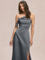 Satin Bow Accent Bridesmaid Dress 