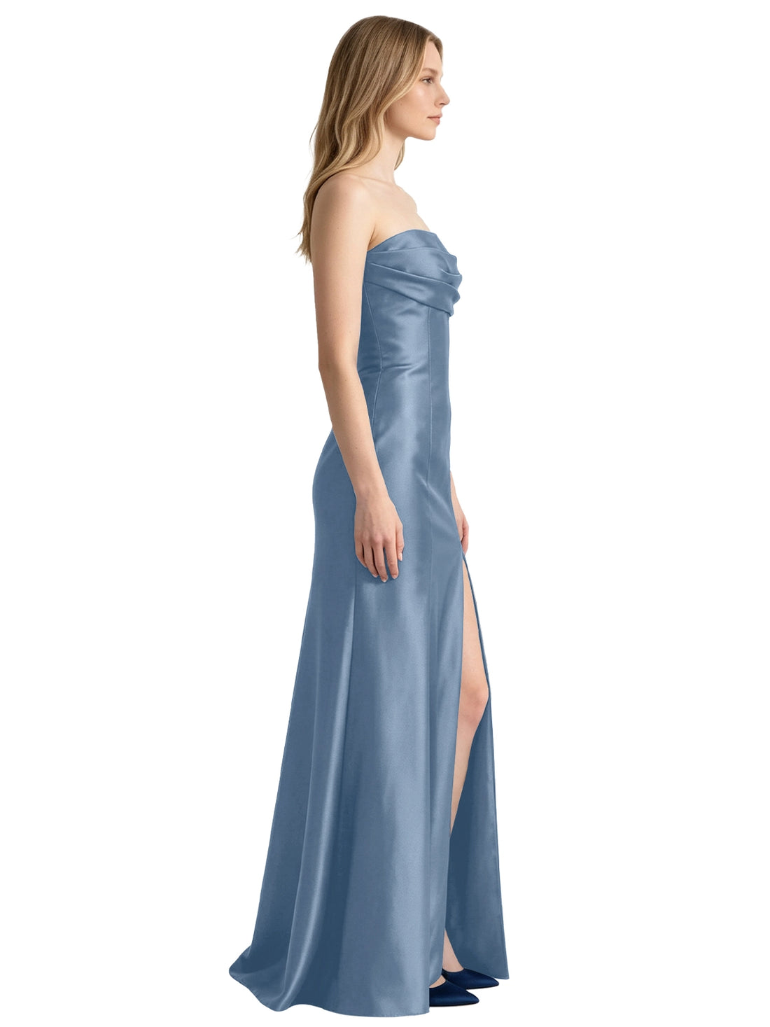 Strapless Ruched Bodice Prom Dress 