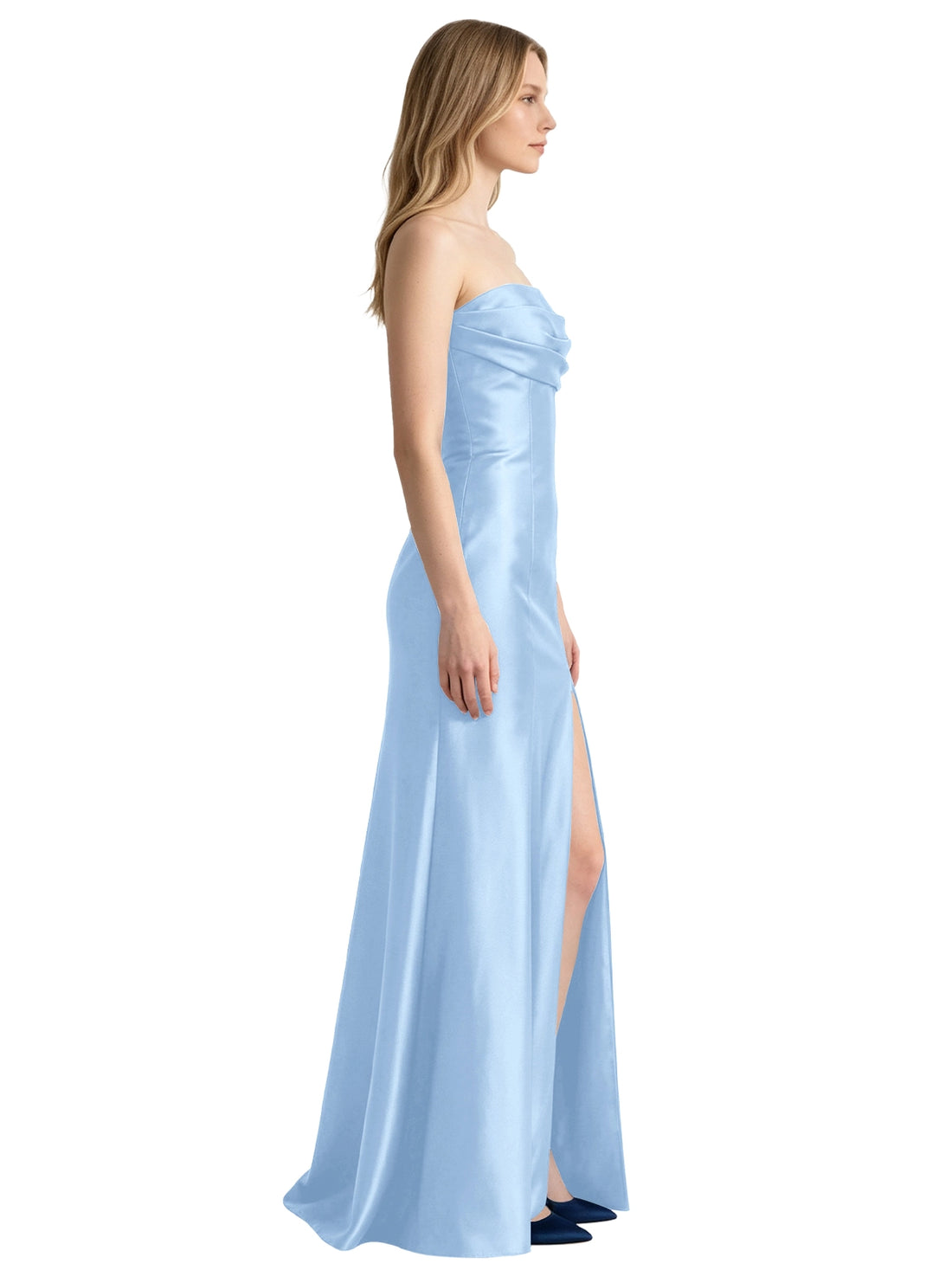 Strapless Ruched Bodice Prom Dress 
