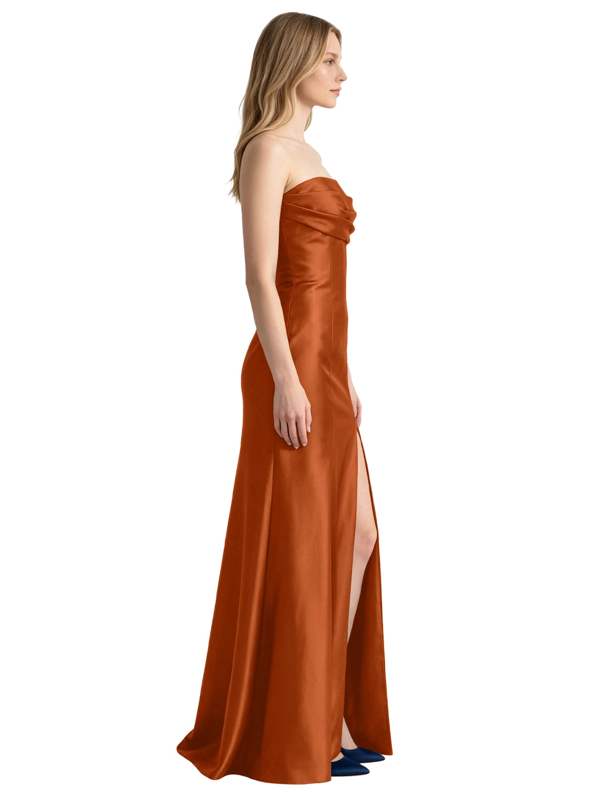 Strapless Ruched Bodice Prom Dress 