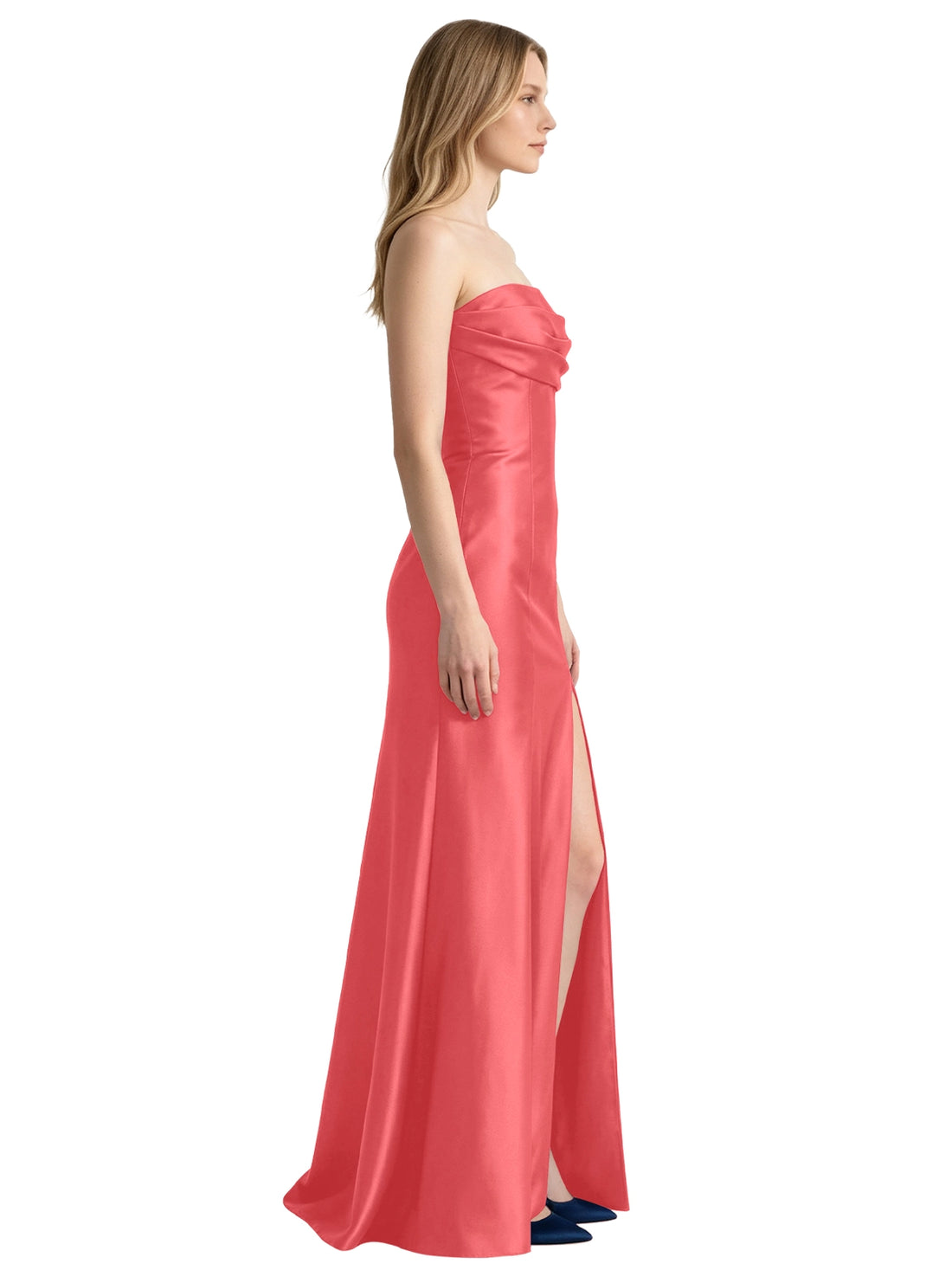 Strapless Ruched Bodice Prom Dress 