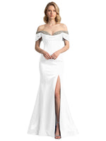 Corset Beaded Trumpet Prom Dress 