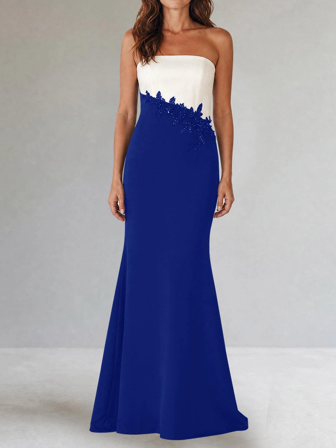 Trumpet Mother of the Bride Dress with Appliques