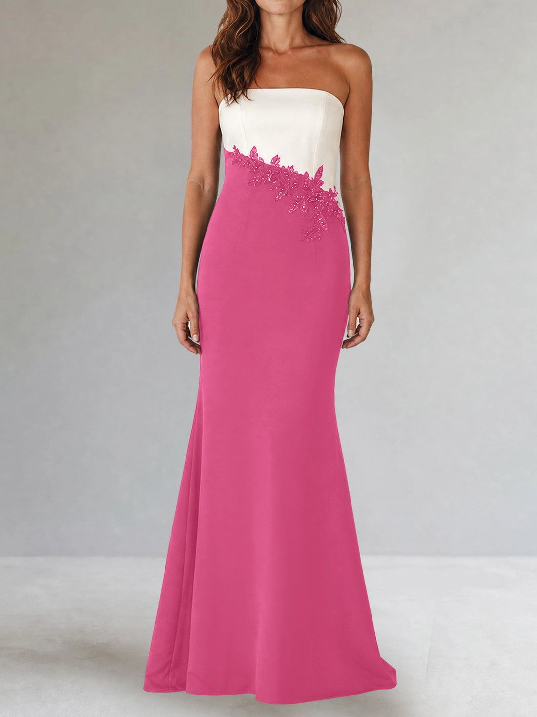Trumpet Mother of the Bride Dress with Appliques