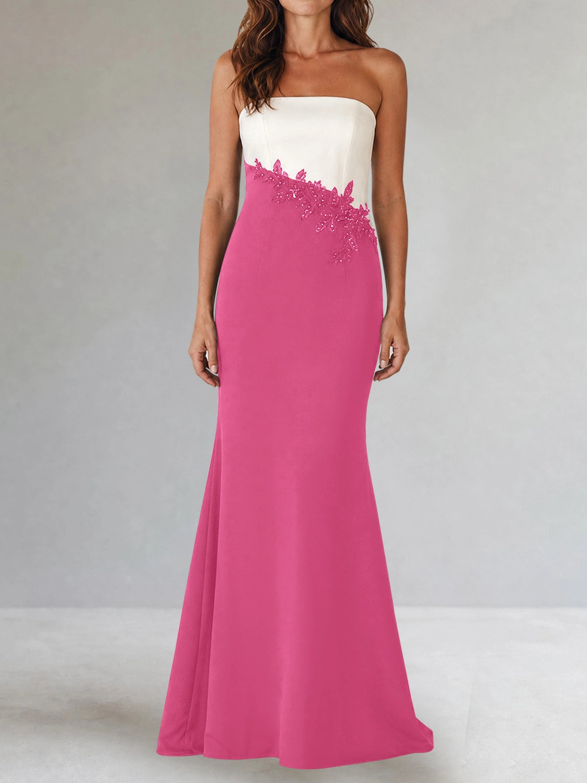 Trumpet Mother of the Bride Dress with Appliques
