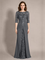 Lace Mother of the Bride Dress with Applique 
