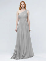 One-Shoulder Side Cut-Out Bridesmaid Dress 