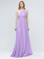 One-Shoulder Side Cut-Out Bridesmaid Dress 