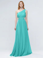 One-Shoulder Side Cut-Out Bridesmaid Dress 
