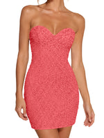 Sparkling Sheath Beading Mini Dress 