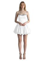 Beading Bubble Hem Mini Dress 