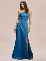 Satin Bow Accent Bridesmaid Dress 