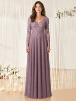 A-line Mother of the Bride Dress with Appliques
