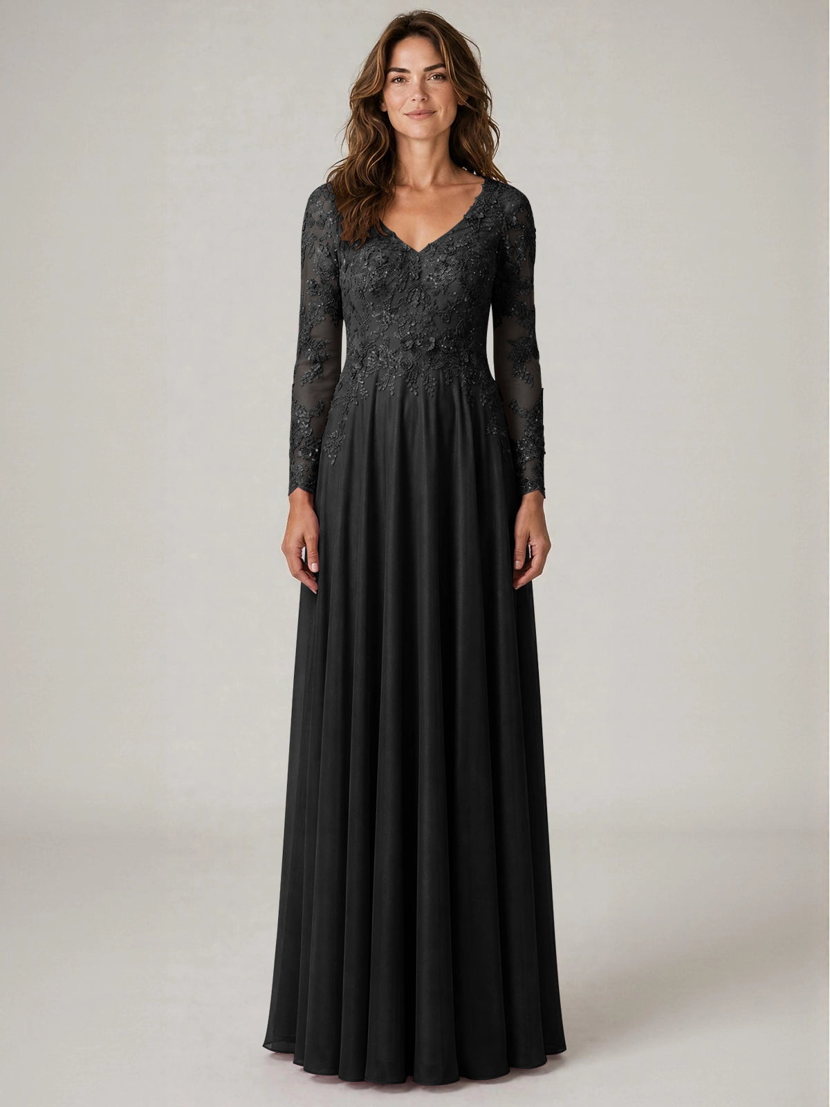 A-line Mother of the Bride Dress with Appliques