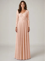 A-line Mother of the Bride Dress with Appliques