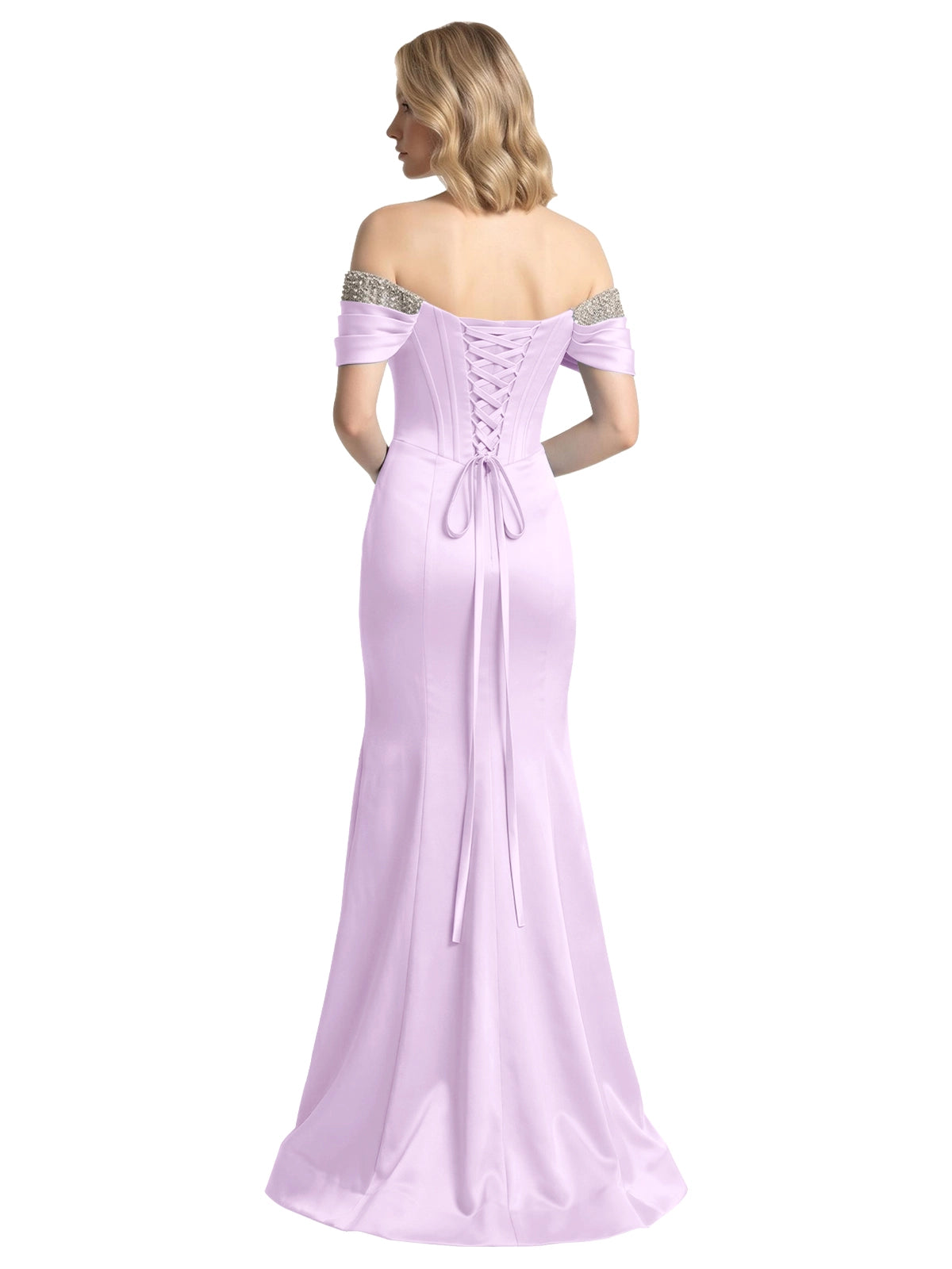 Corset Beaded Trumpet Prom Dress 
