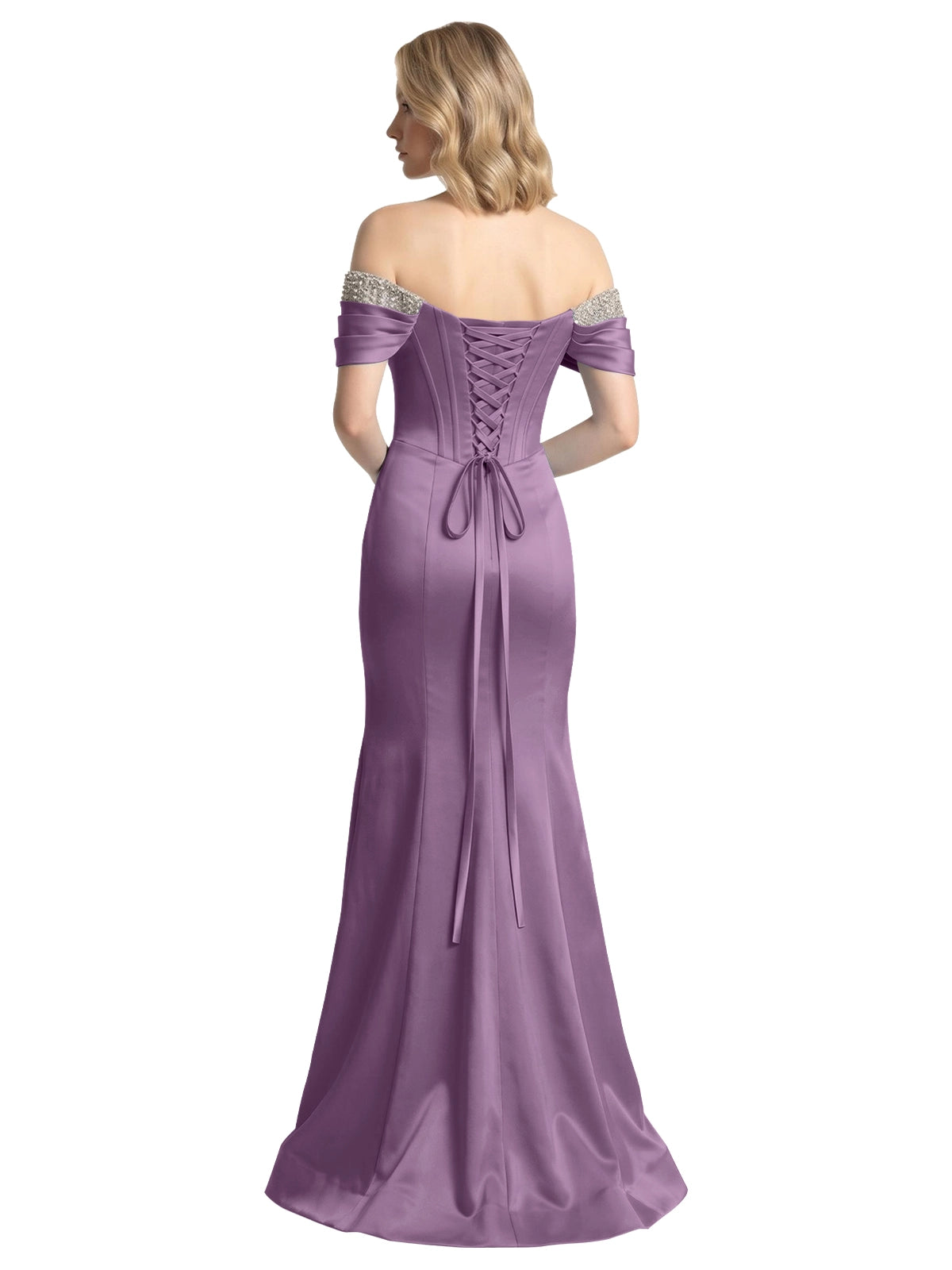 Corset Beaded Trumpet Prom Dress 