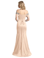 Corset Beaded Trumpet Prom Dress 