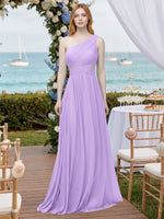One-Shoulder Side Cut-Out Bridesmaid Dress 