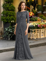 Lace Mother of the Bride Dress with Applique 