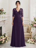 Lace Mother of the Bride Dress with Half Sleeves