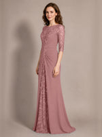 Lace Mother of the Bride Dress with Applique 