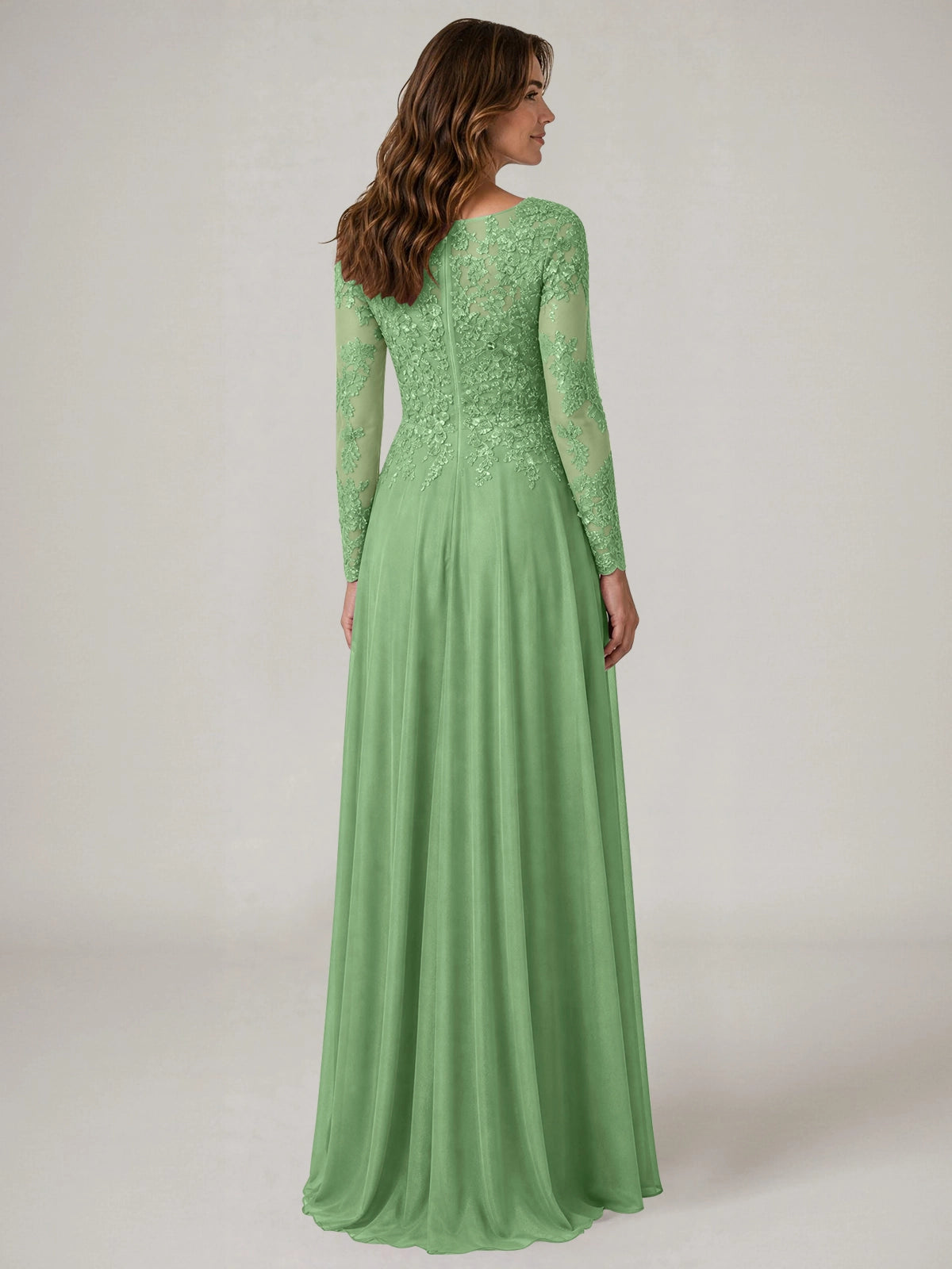 A-line Mother of the Bride Dress with Appliques