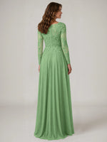 A-line Mother of the Bride Dress with Appliques