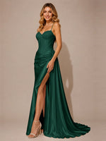 Silk-like Prom Dress with Appliques