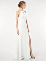 Chiffon Bridesmaid Dress with Halter 