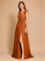 Chiffon Prom Dress with Appliques