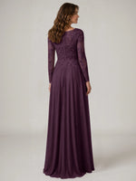 A-line Mother of the Bride Dress with Appliques