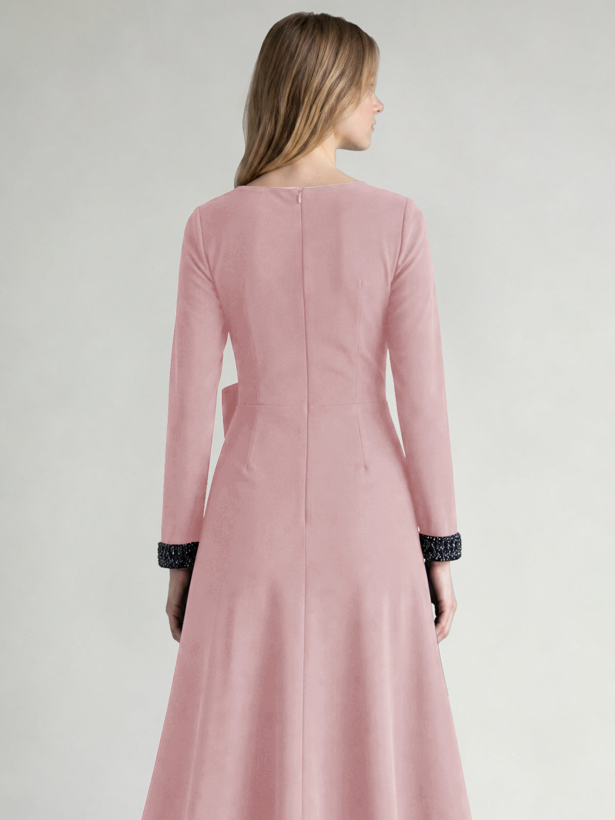 Stretch Satin Mother of the Bride Dress with Crystal