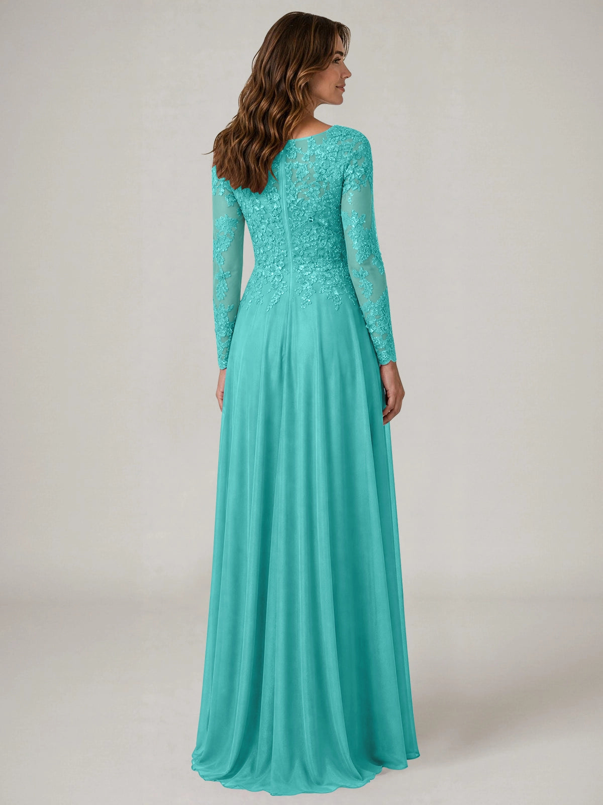 A-line Mother of the Bride Dress with Appliques