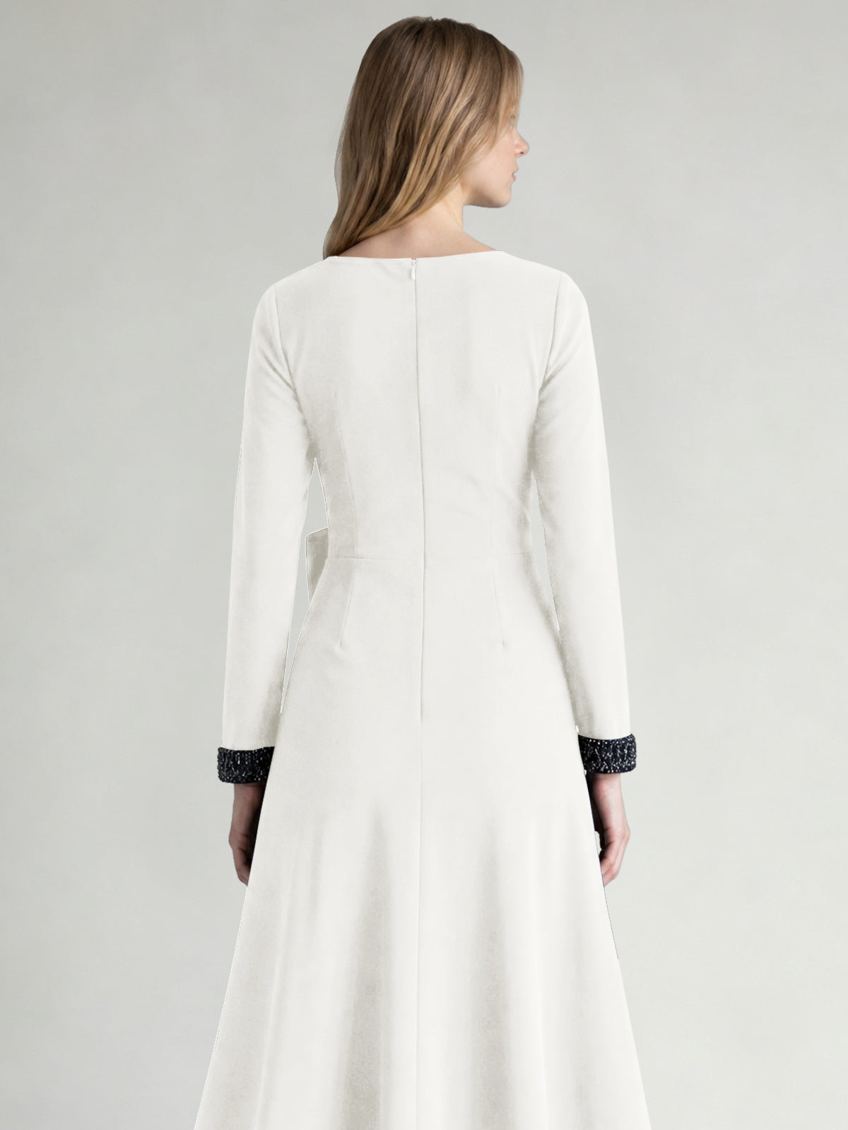 Stretch Satin Mother of the Bride Dress with Crystal