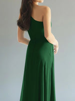 One-Shoulder Bridesmaid Dress with Slit